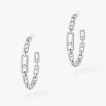 Messika - Move Link Hoop Earrings MM White Gold